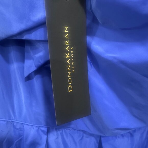 Donna Karan New York Womens One-Shoulder Evening Gown Size 12 Cobalt Blue - Picture 2 of 6